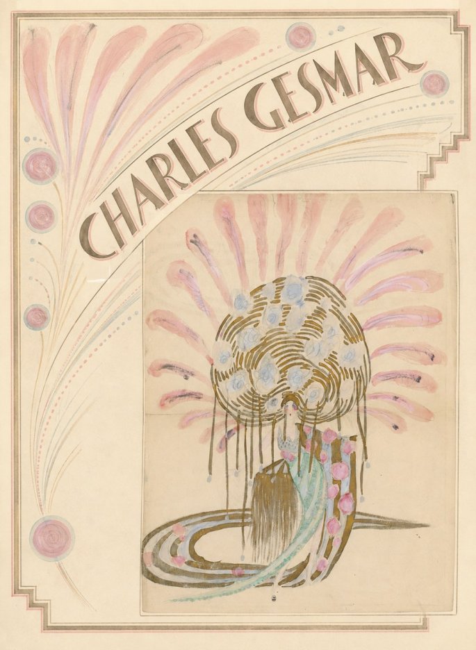 Charles Gesmar Woman with Headdress No5 - Affiche