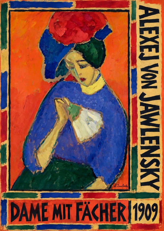 Alexej von Jawlensky Dame Mit Fächer No5 - Affiche