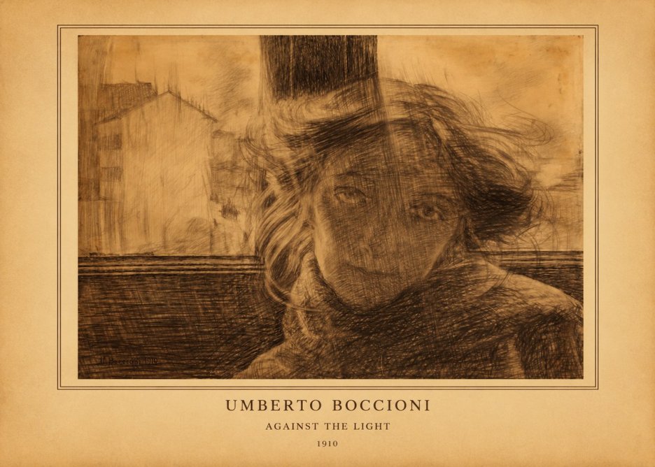 Umberto Boccioni Against the Light No3 - Affiche
