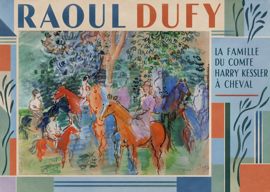 Raoul Dufy La Famille Du Comte Harry Kessler À Cheval No2 - Affiche