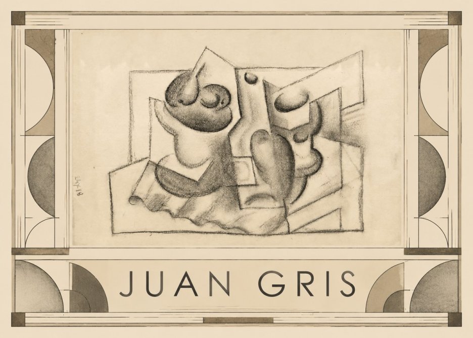 Juan Gris Nature Morte (Bouteille Et Fruit) No6 - Affiche