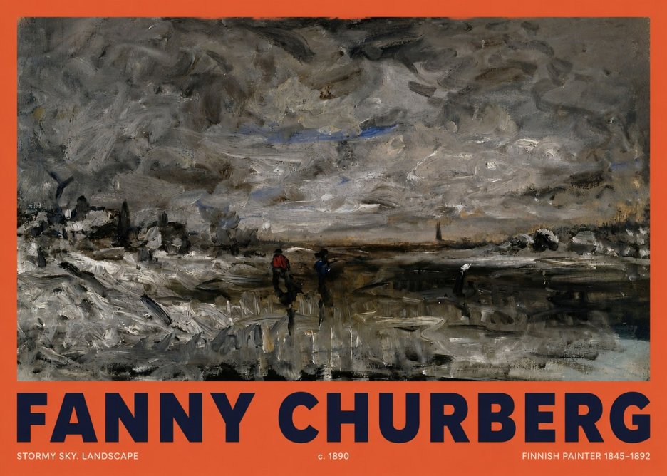 Fanny Churberg Stormy Sky. Landscape No2 - Affiche