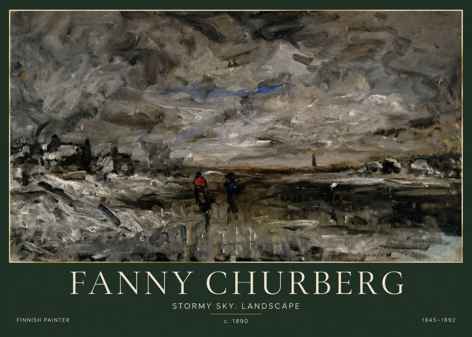 Fanny Churberg Stormy Sky. Landscape No3 - Affiche