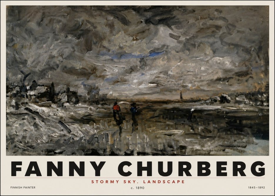 Fanny Churberg Stormy Sky. Landscape No5 - Affiche