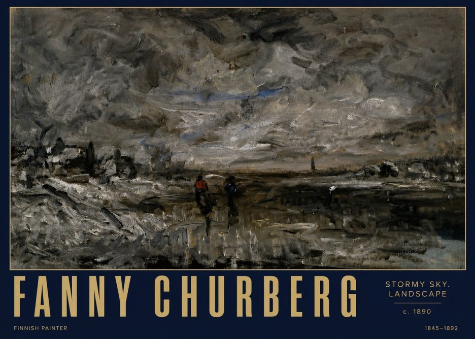 Fanny Churberg Stormy Sky. Landscape No6 - Affiche