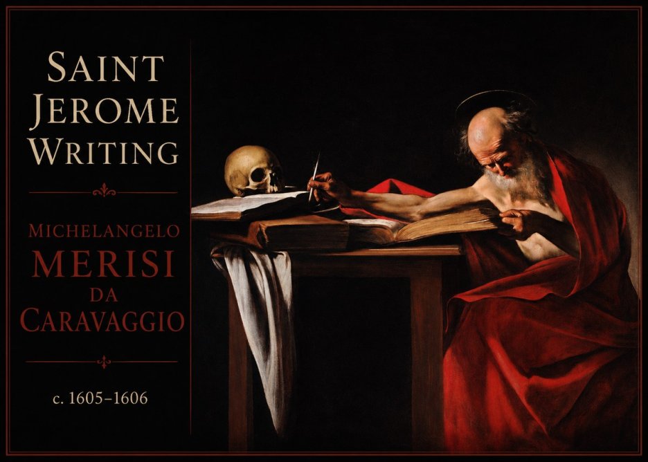 Michelangelo Merisi da Caravaggio Saint Jerome Writing IV No2 - Affiche