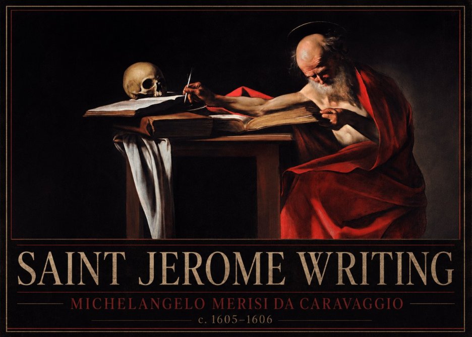 Michelangelo Merisi da Caravaggio Saint Jerome Writing IV No3 - Affiche