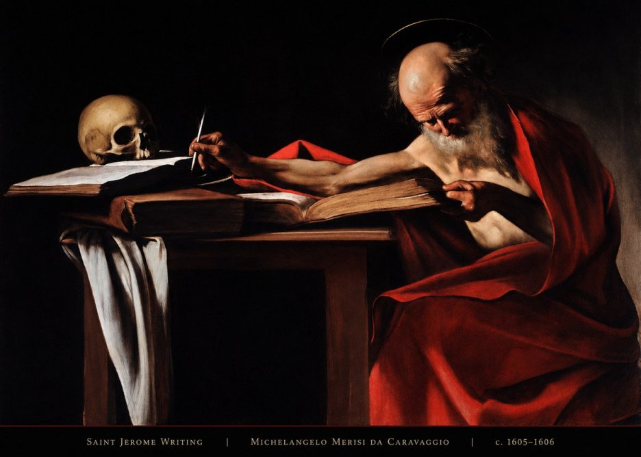 Michelangelo Merisi da Caravaggio Saint Jerome Writing IV No4 - Affiche