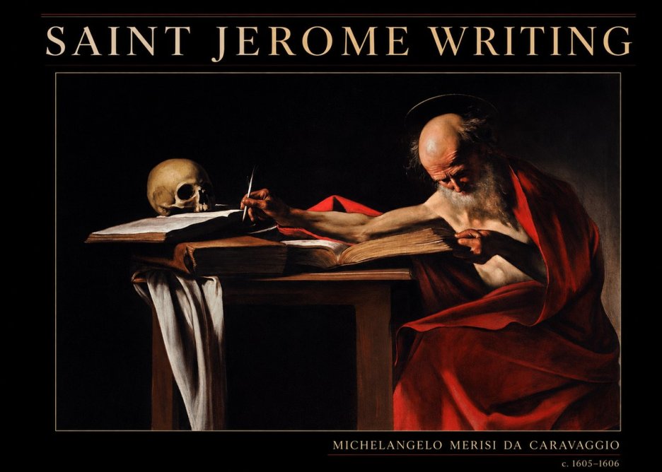 Michelangelo Merisi da Caravaggio Saint Jerome Writing IV No6 - Affiche