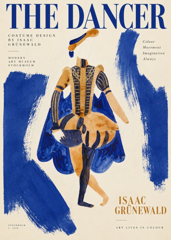 Isaac Grünewald Costume Design XV No3 - Affiche