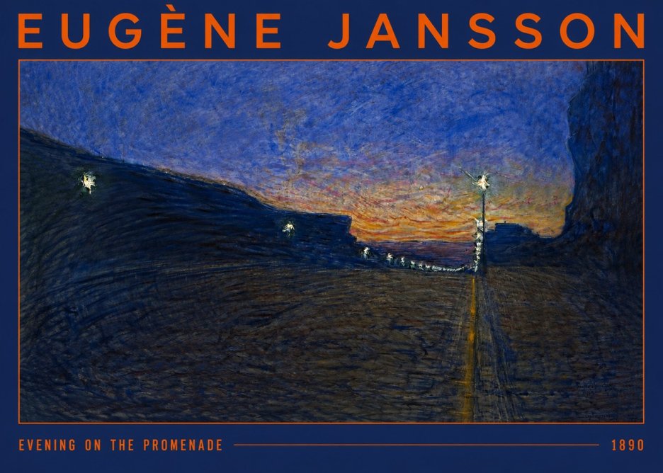 Eugène Jansson Evening on the Promenade No2 - Affiche