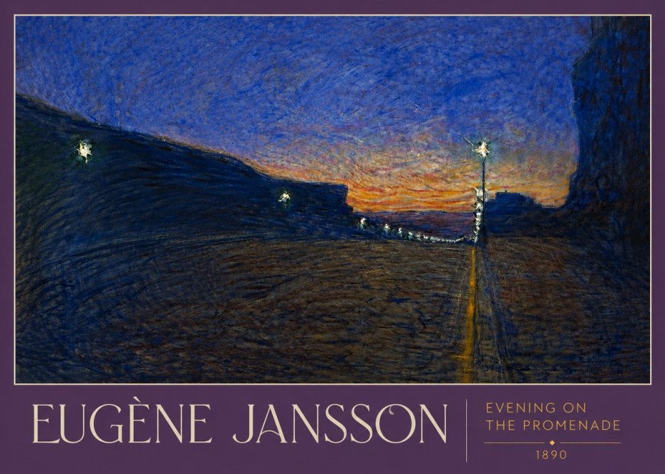 Eugène Jansson Evening on the Promenade No3 - Affiche