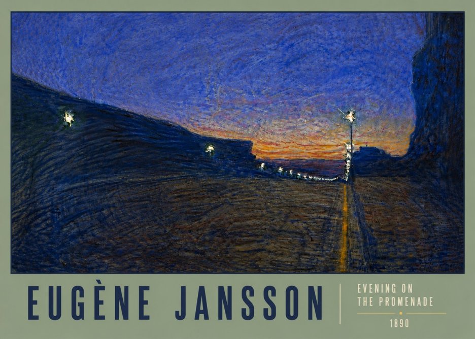 Eugène Jansson Evening on the Promenade No6 - Affiche