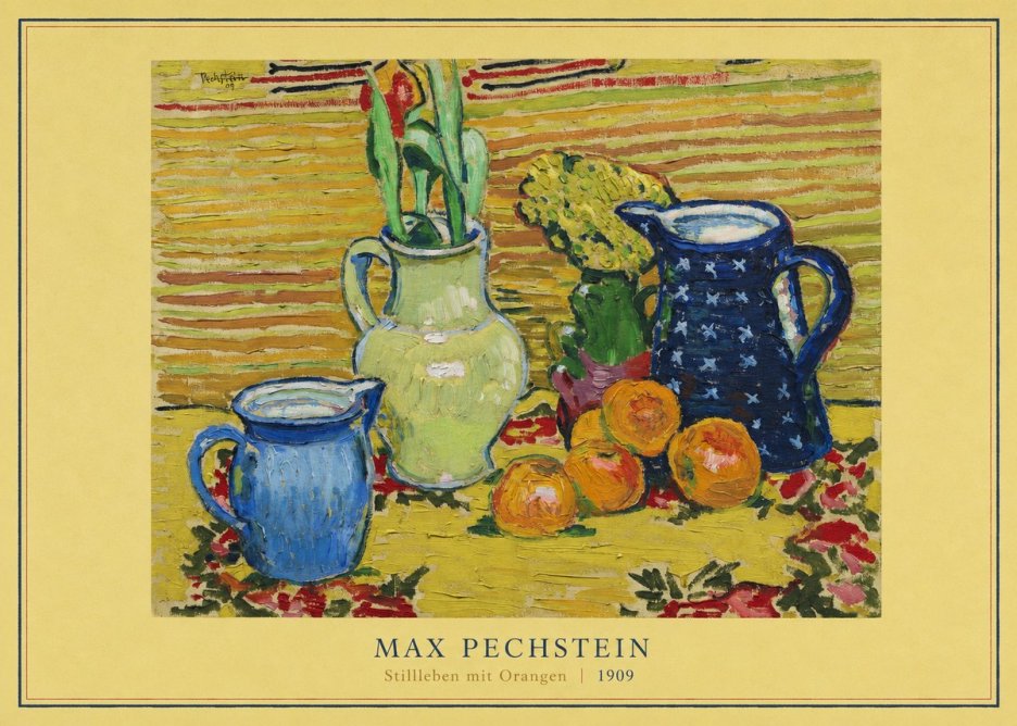 Max Pechstein Stillleben Mit Orangen No4 - Affiche