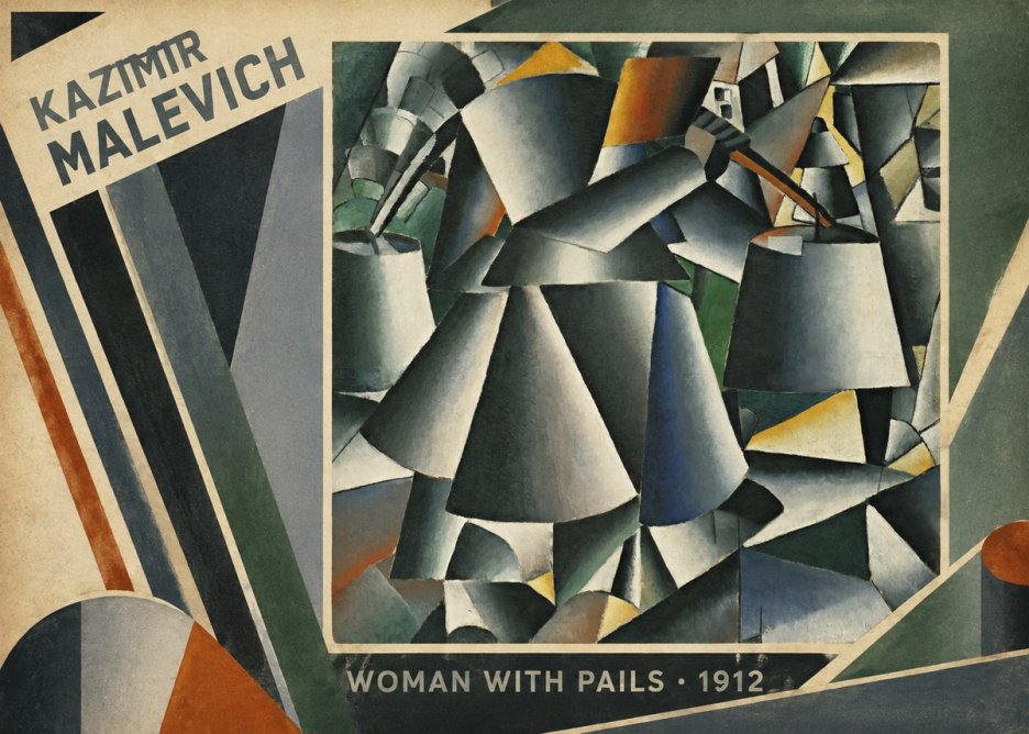 Kazimir Malevich Woman with Pails No2 - Affiche