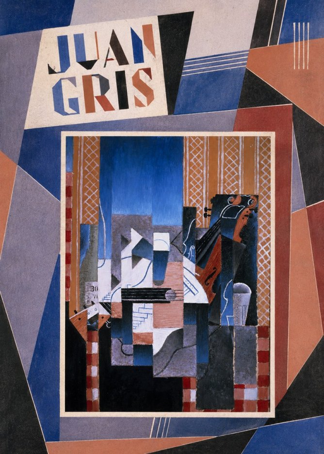 Juan Gris Still Life with Guitar and Violin No3 - Affiche