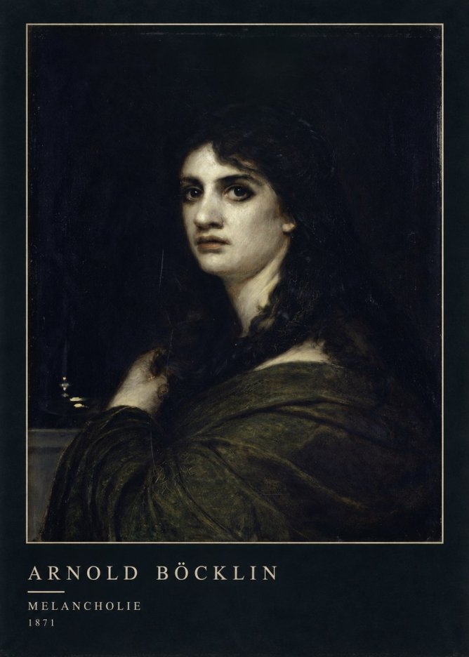 Arnold Böcklin Melancholie No4 - Affiche