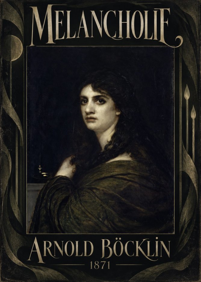 Arnold Böcklin Melancholie No5 - Affiche