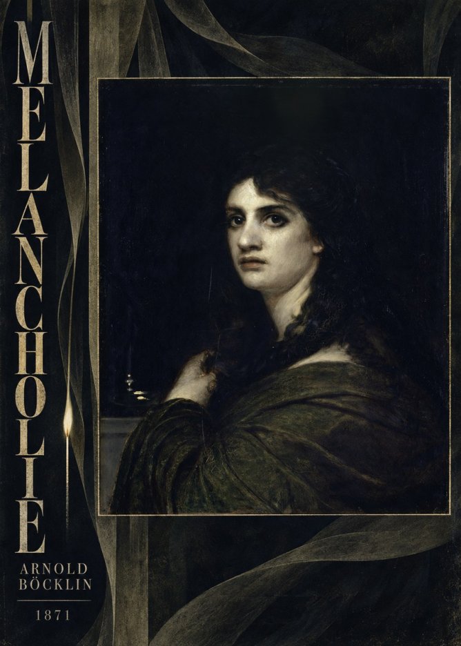 Arnold Böcklin Melancholie No6 - Affiche