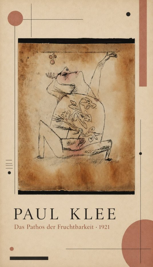 Paul Klee Das Pathos Der Fruchtbarkeit No4 - Affiche