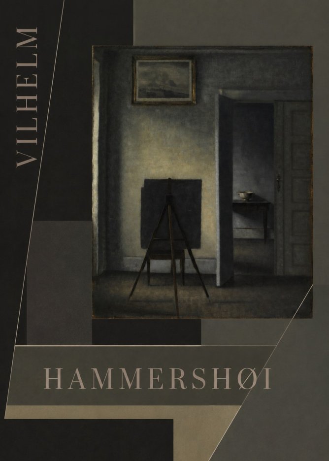 Vilhelm Hammershøi Interior with the Artist's Easel III No5 - Affiche