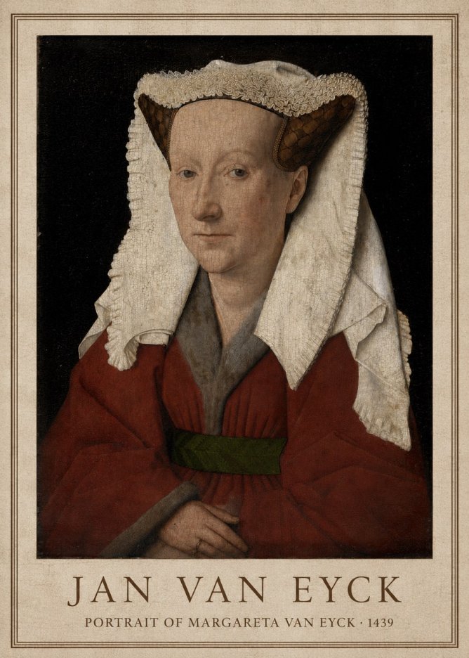 Jan van Eyck Portrait of Margareta Van Eyck No1 - Affiche