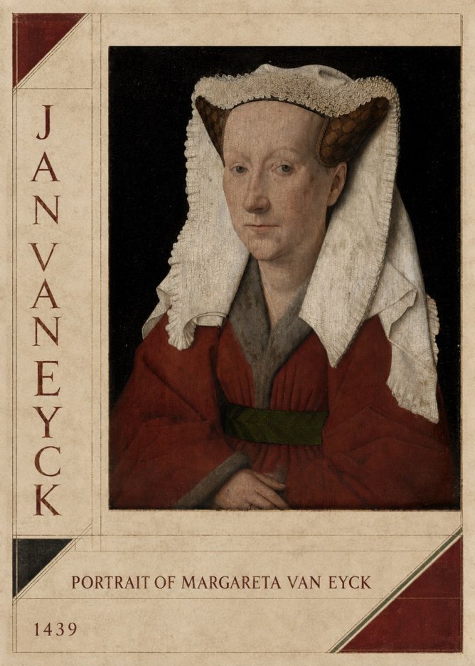 Jan van Eyck Portrait of Margareta Van Eyck No2 - Affiche