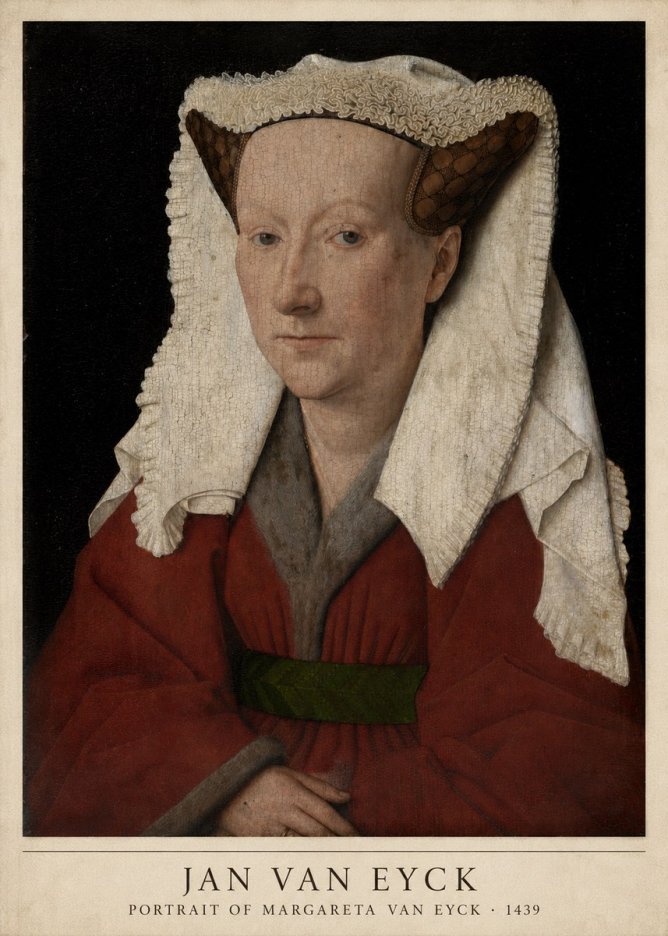 Jan van Eyck Portrait of Margareta Van Eyck No5 - Affiche