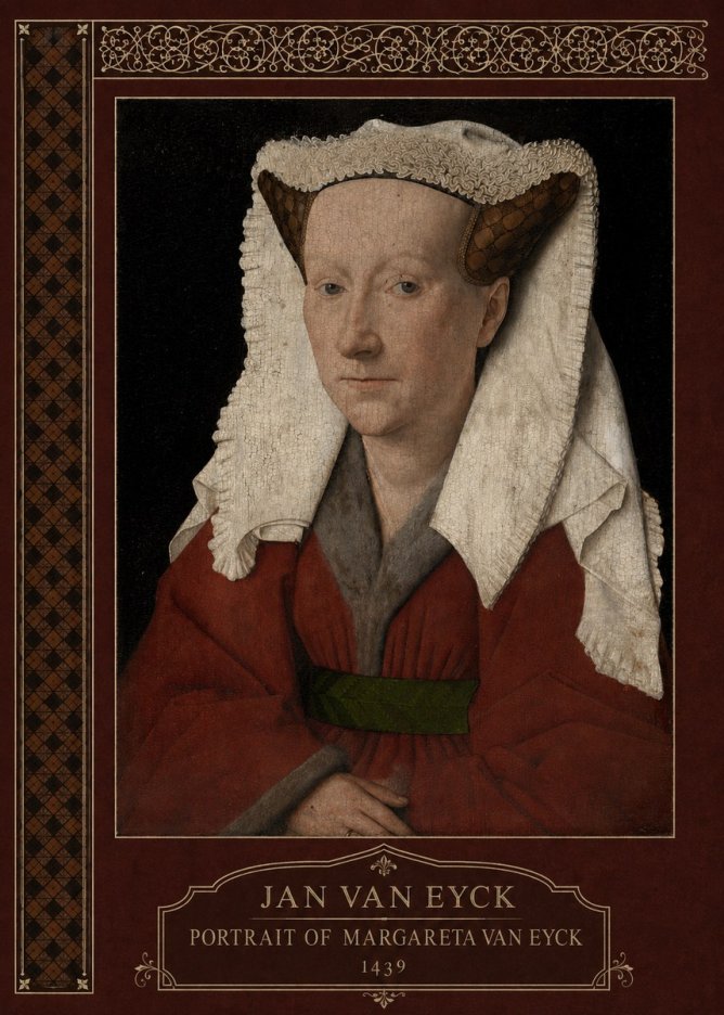 Jan van Eyck Portrait of Margareta Van Eyck No6 - Affiche