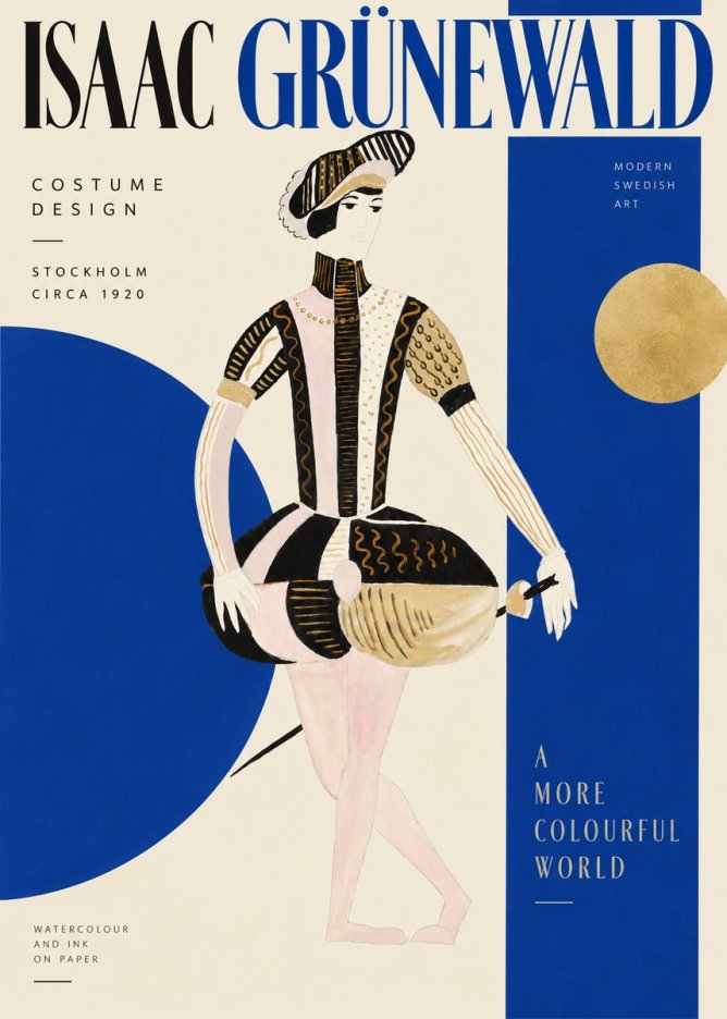 Isaac Grünewald Costume Study VI No4 - Affiche