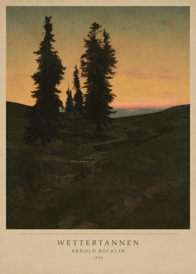 Arnold Böcklin Wettertannen No2 - Affiche
