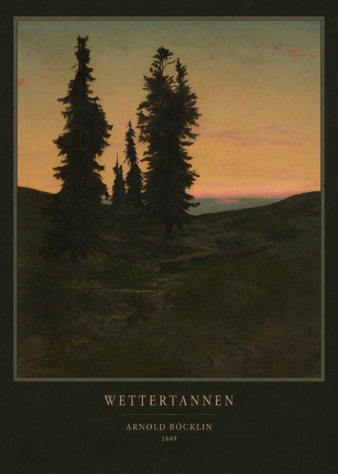 Arnold Böcklin Wettertannen No4 - Affiche