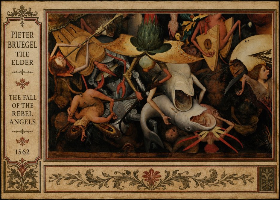 Pieter Bruegel The Fall of the Rebel Angels VI No4 - Affiche