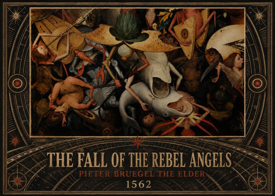 Pieter Bruegel The Fall of the Rebel Angels VI No5 - Affiche