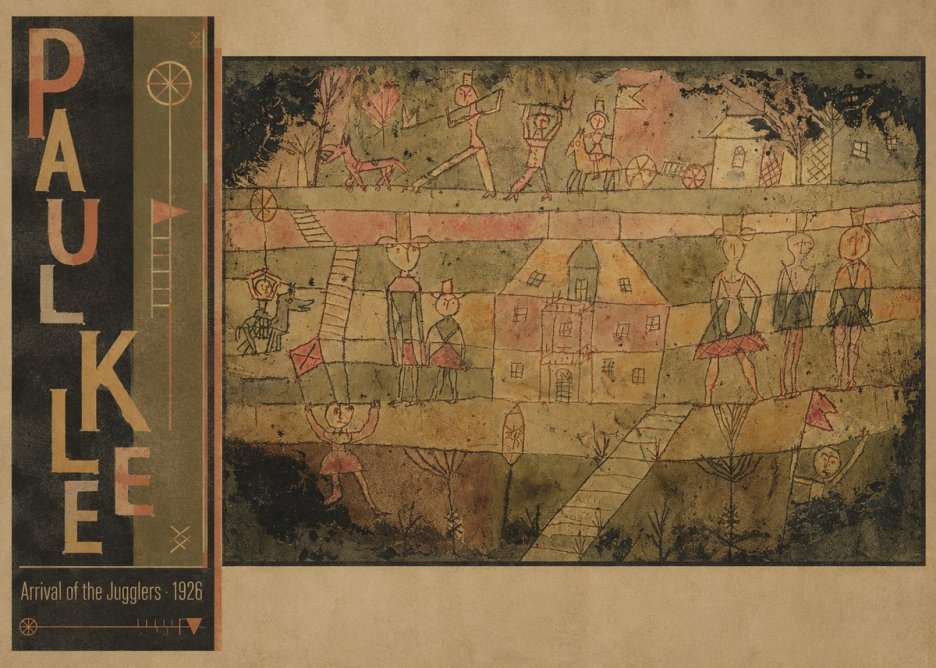 Paul Klee Arrival of the Jugglers No3 - Affiche
