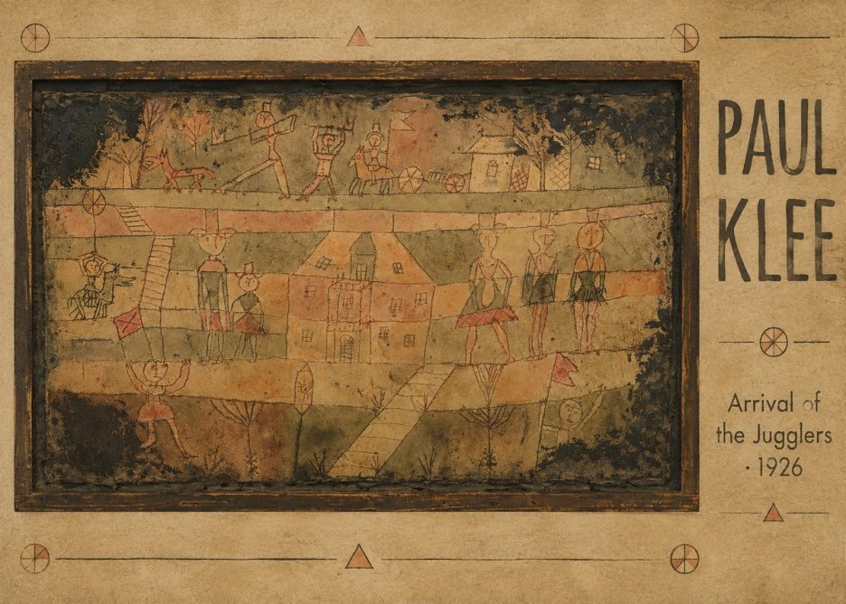 Paul Klee Arrival of the Jugglers No5 - Affiche