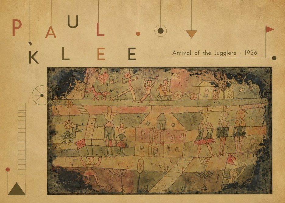 Paul Klee Arrival of the Jugglers No6 - Affiche