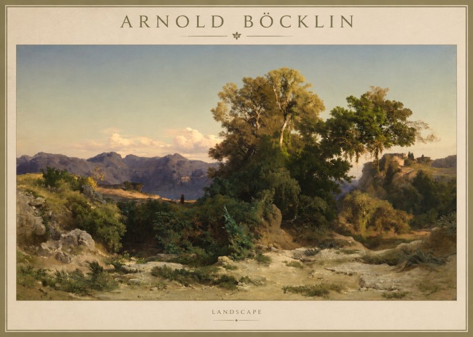 Arnold Böcklin Im Albanergebirge No5 - Affiche