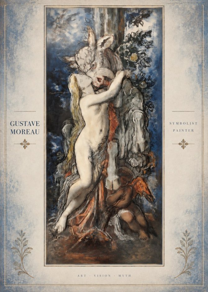 Gustave Moreau Europe and the Bull No3 - Affiche