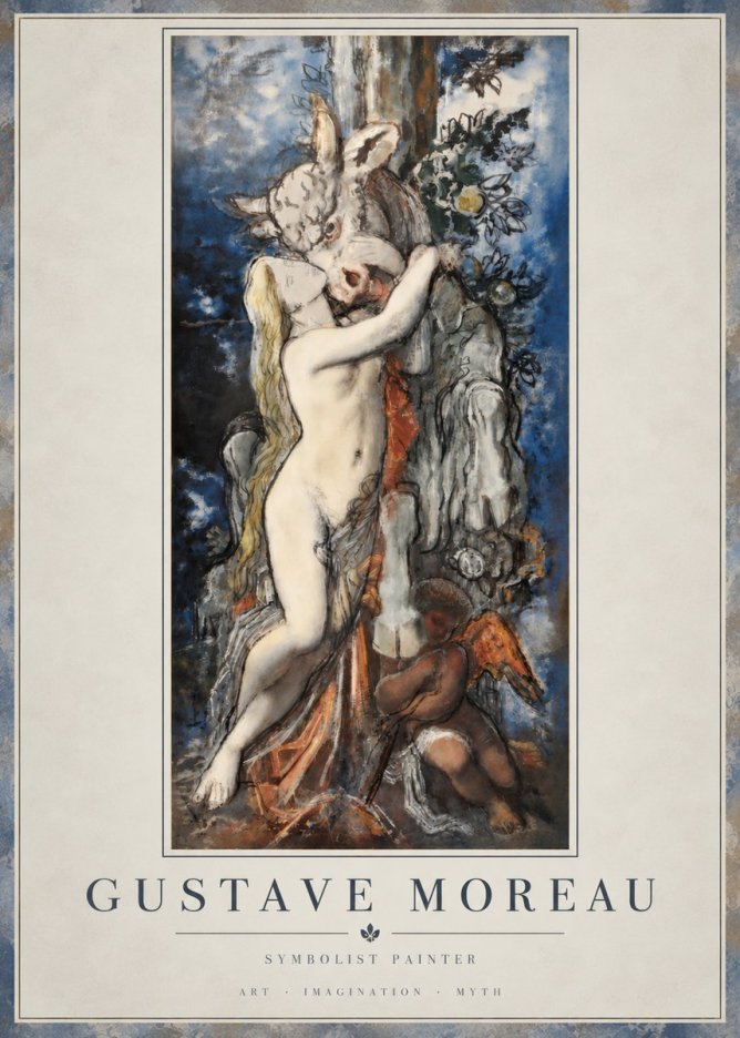 Gustave Moreau Europe and the Bull No4 - Affiche