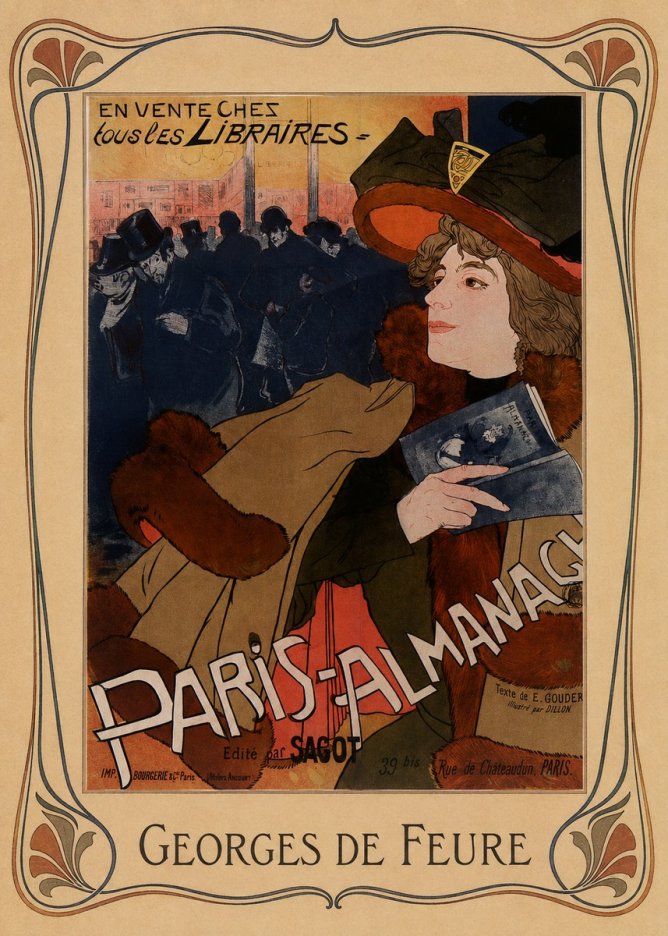 Georges de Feure Paris-almanach IV No1 - Affiche