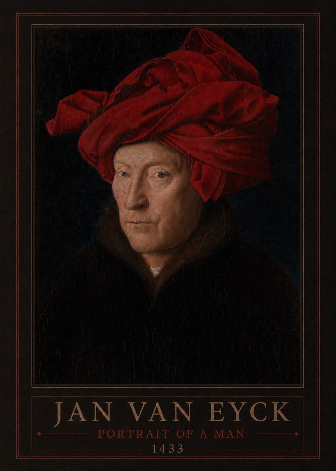 Jan van Eyck Portrait of a Man IV No1 - Affiche