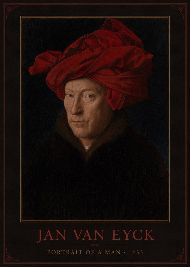 Jan van Eyck Portrait of a Man IV No3 - Affiche