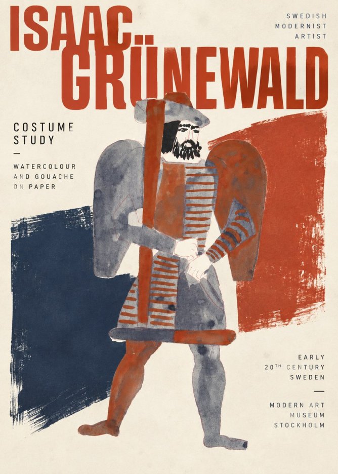 Isaac Grünewald Costume Study VII No2 - Affiche