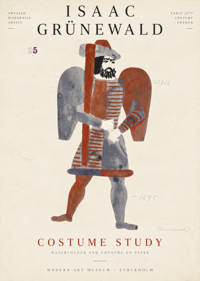 Isaac Grünewald Costume Study VII No6 - Affiche