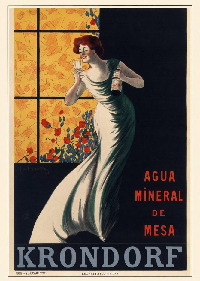 Leonetto Cappiello Agua Mineral De Mesa Krondorf No5 - Affiche