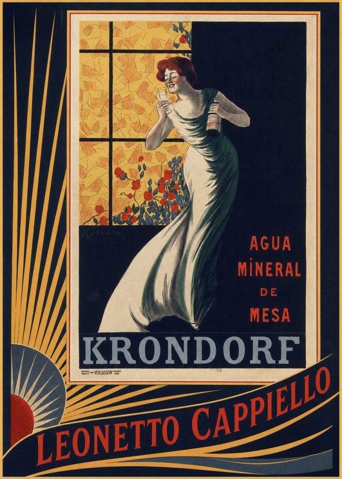 Leonetto Cappiello Agua Mineral De Mesa Krondorf No6 - Affiche