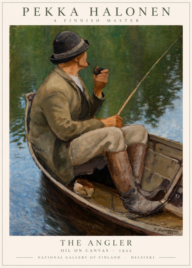 Pekka Halonen The Angler No1 - Affiche