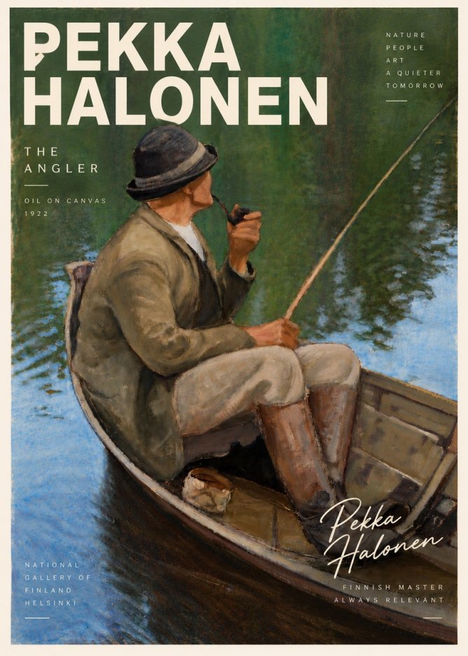 Pekka Halonen The Angler No6 - Affiche