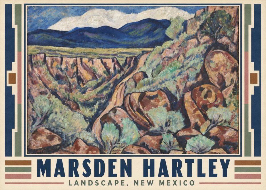 Marsden Hartley Landscape, New Mexico No1 - Affiche